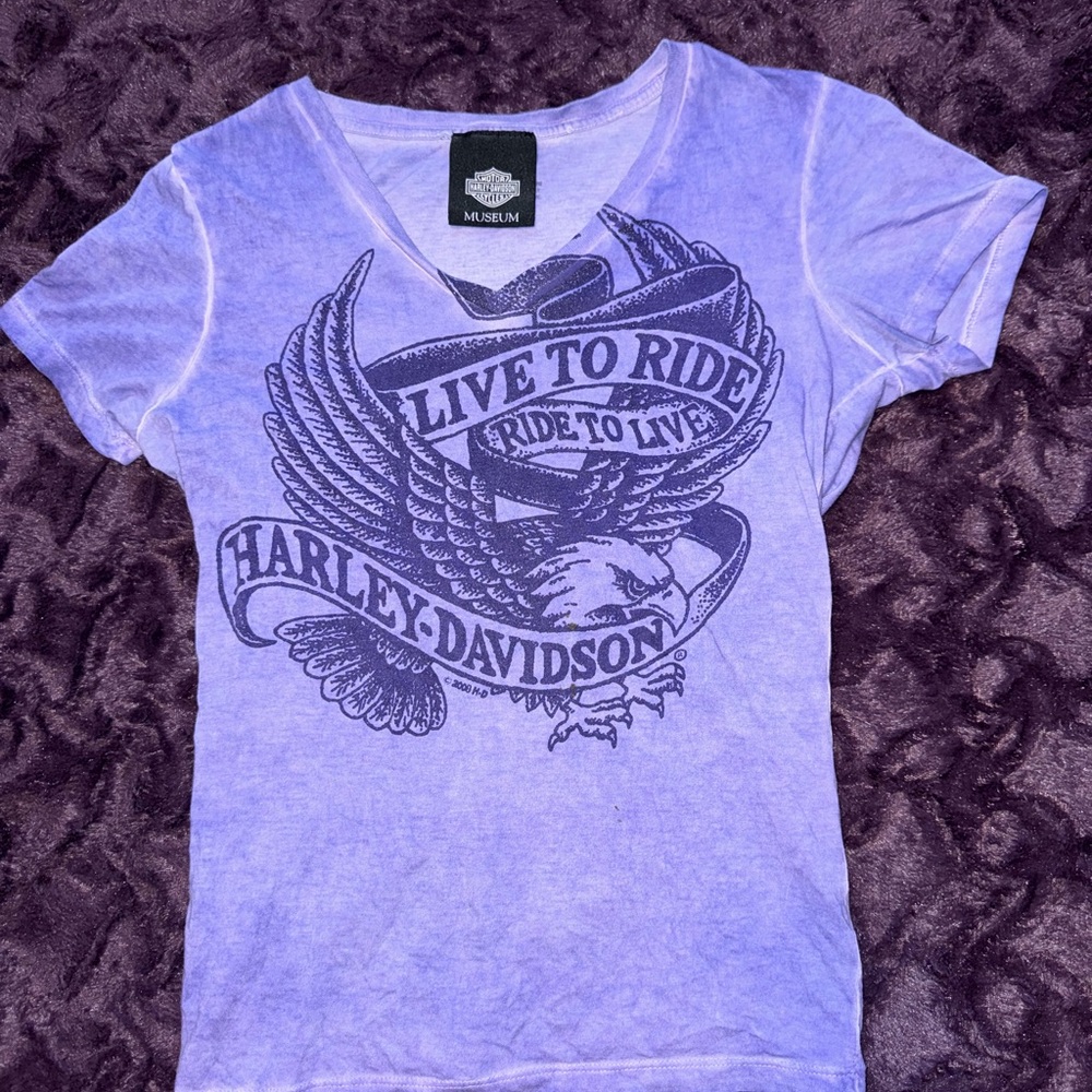Harley-Davidson Lavender V-Neck Tee